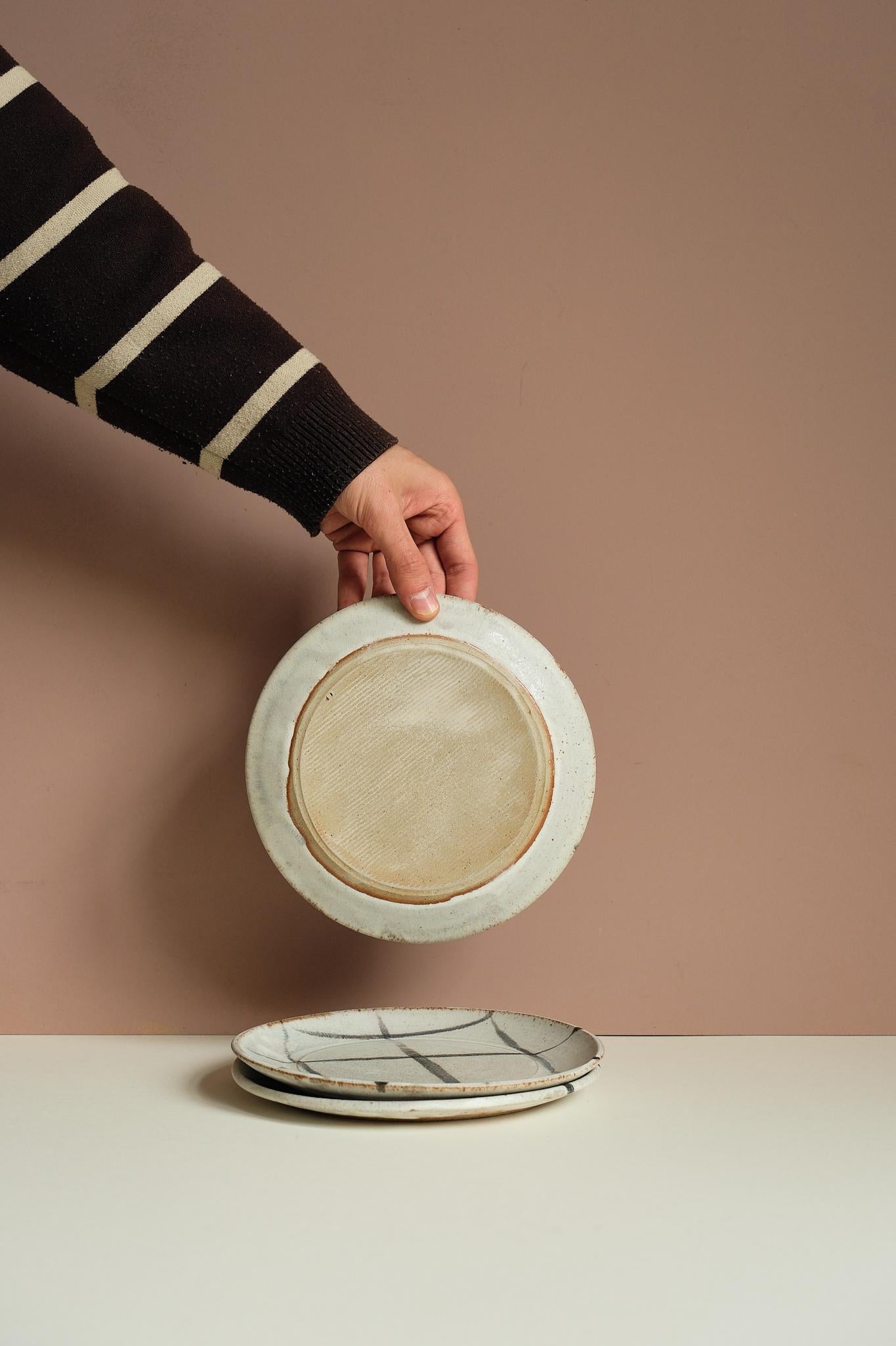 Grid Hand Painted Plate by Pip Hartle