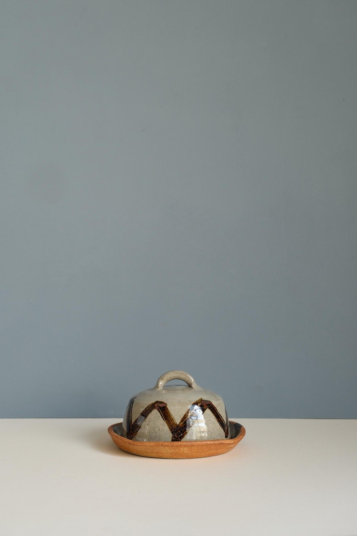 Patterned Butter Dish by Jack Welbourne