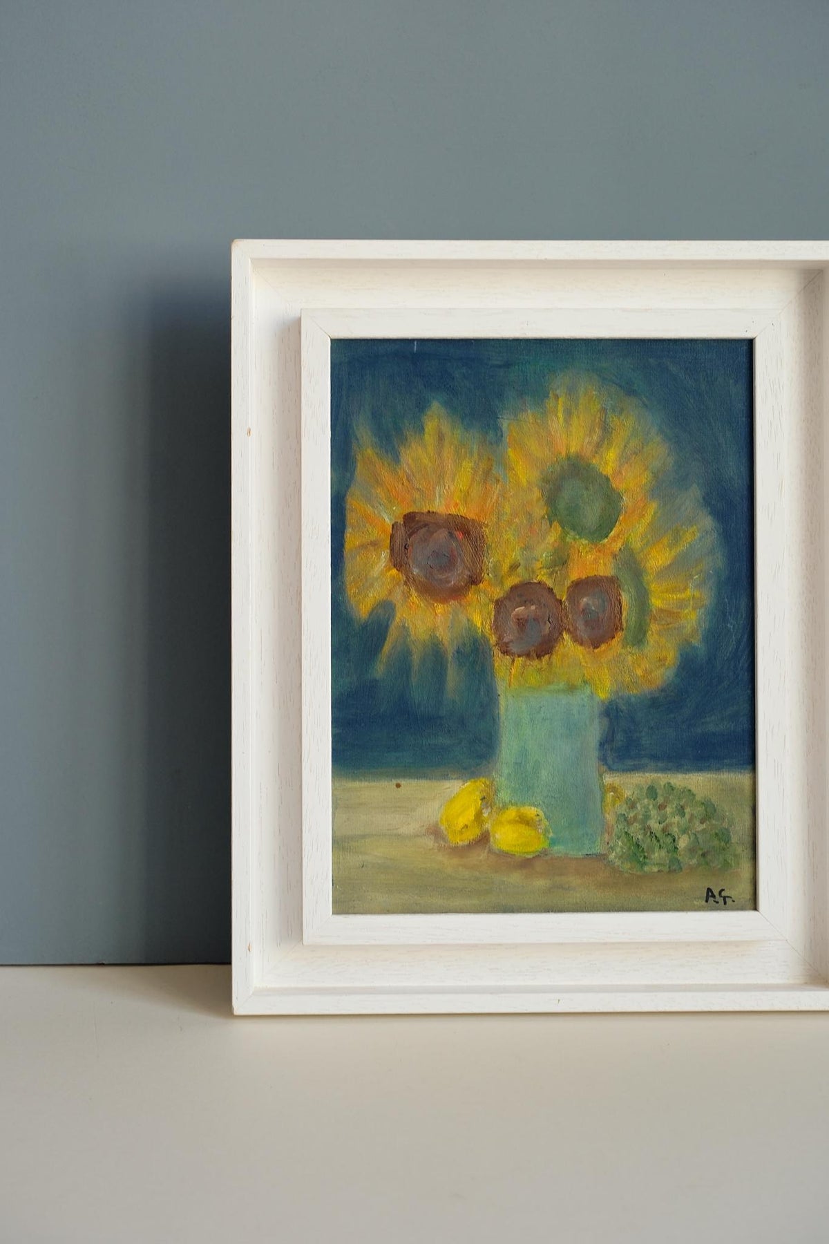 Sunflowers in The Blue Original Artwork by Angus Gribbon
