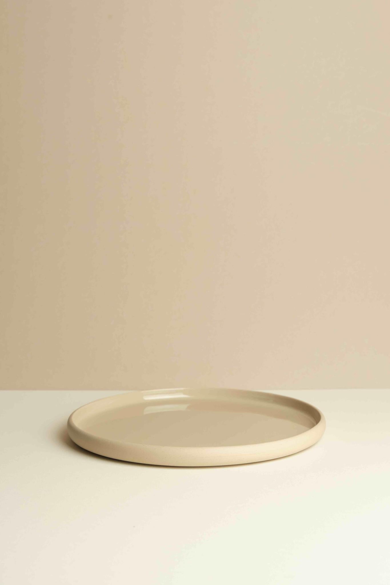 Oat Porcelain Dinner Plate by Aaron Probyn