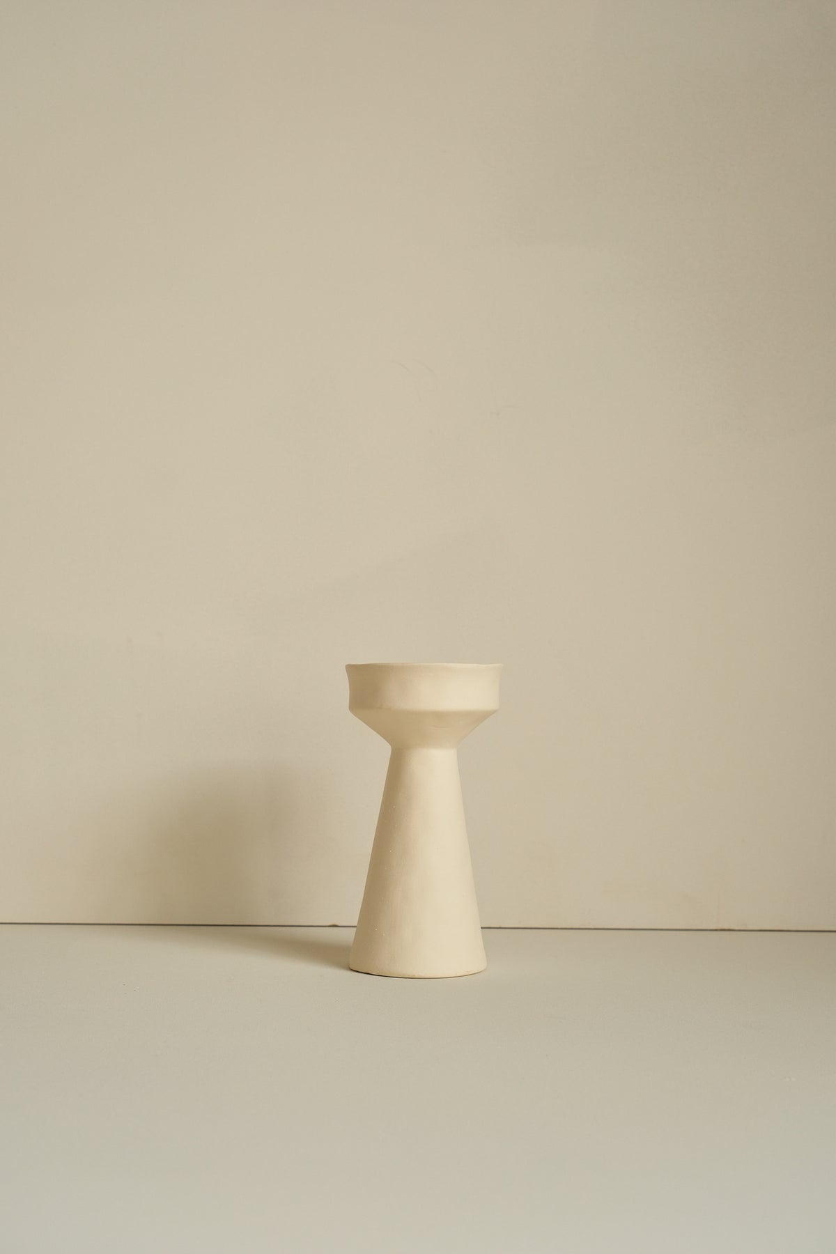 Tierno Medium Porcelain Wide Candle Holder by Pomax