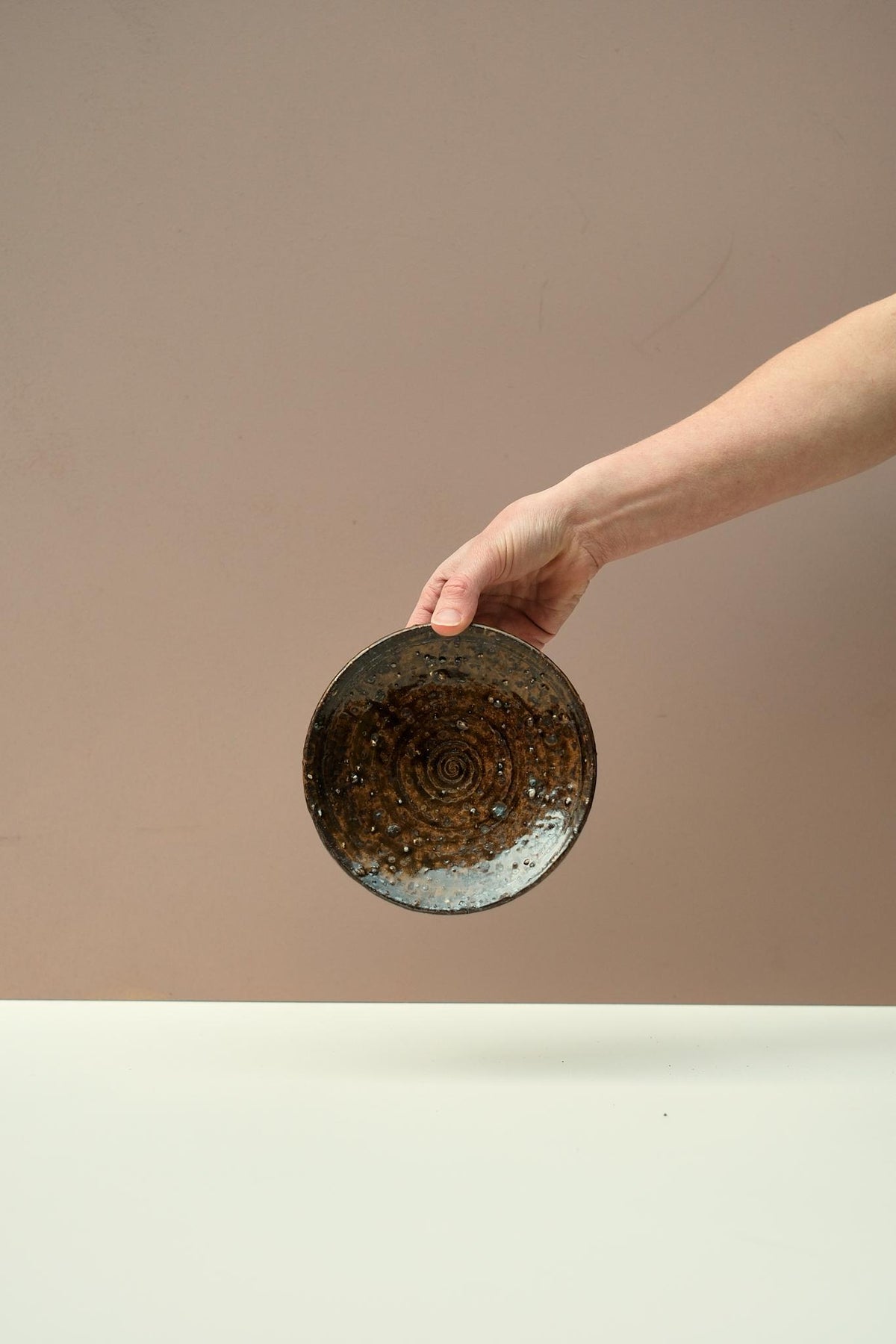 Small Brown Rustic Plate by Ellen Pearce-Davies