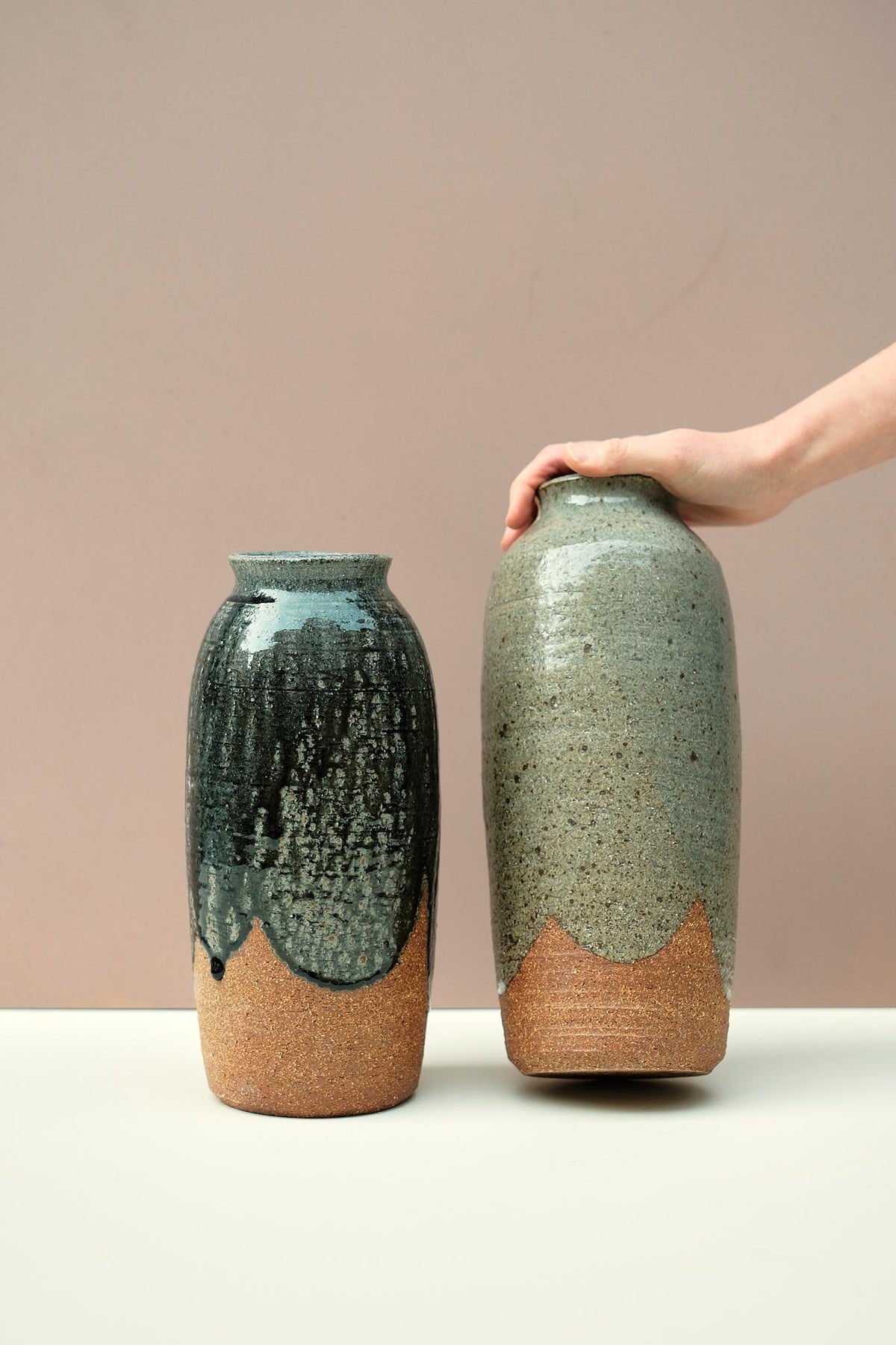 Olive Glaze Vase by Nicolas Dover