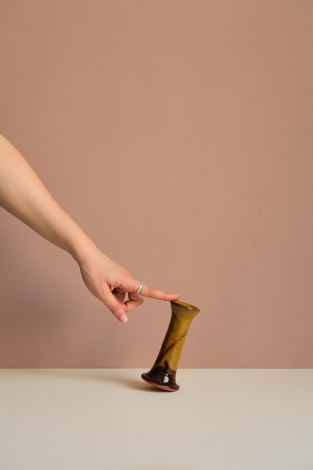 Slip Glaze Candle Holder by Rob Towler