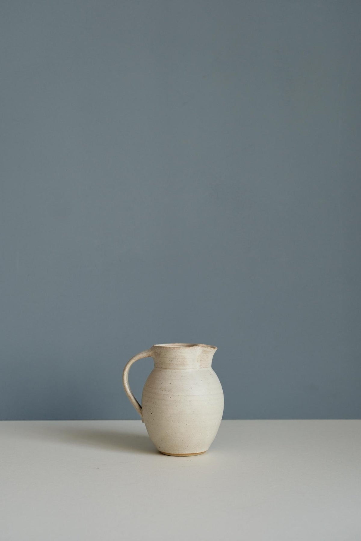 Matt White Belly Jug by Lucia Ocejo